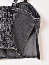 【2色展開】Elcamino デニム レースアップ ビスチェ