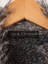 "Juju&Christine" ファー ラメ デザイン カーディガン