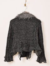 "Juju&Christine" ファー ラメ デザイン カーディガン