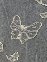 Meridian バタフライ柄 デニム キャミソールワンピース