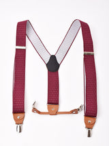 【3色展開】ピンドット ワイドサスペンダー