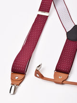 【3色展開】ピンドット ワイドサスペンダー