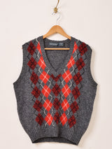 アイルランド製 アーガイル柄 ニットベスト