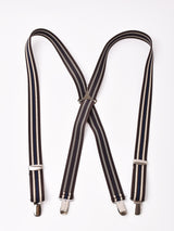 【4色展開】ストライプ柄 サスペンダー