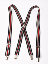 【4色展開】ストライプ柄 サスペンダー