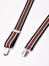 【4色展開】ストライプ柄 サスペンダー