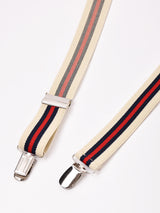 【4色展開】ストライプ柄 サスペンダー