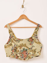 花柄 ゴブラン織り ビスチェ