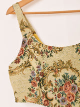 花柄 ゴブラン織り ビスチェ