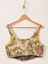 花柄 ゴブラン織り ビスチェ