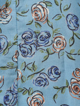 花柄 フリルカラー 半袖ワンピース