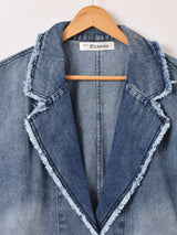 Elcamino フリンジ デニム テーラードジャケット