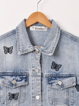 Elcamino バタフライ 刺繍 デニムジャケット