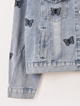 Elcamino バタフライ 刺繍 デニムジャケット