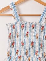 【2色展開】Meridian 花柄 ラッフル キャミソールワンピース