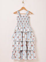 【2色展開】Meridian 花柄 ラッフル キャミソールワンピース