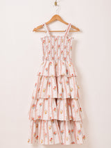 【2色展開】Meridian 花柄 ラッフル キャミソールワンピース