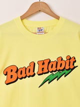 【2色展開】 プリントTシャツ「Bad Habit」