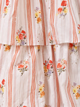 【2色展開】Meridian 花柄 ラッフル キャミソールワンピース