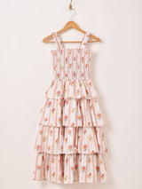 【2色展開】Meridian 花柄 ラッフル キャミソールワンピース