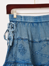 【4色展開】Emerald Motel エスニック レーヨン 刺繍 ミニスカート