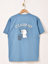 【2色展開】 プリントTシャツ「IT'S A RIP-OFF」