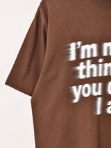 【2色展開】 プリントTシャツ「I'm not」