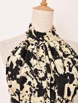 総柄 ホルターネックトップス