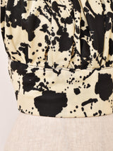 総柄 ホルターネックトップス