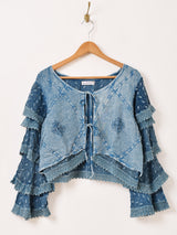 【3色展開】Emerald Motel エスニック刺繍 ラッフル 長袖ブラウス