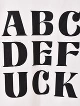 【2色展開】 プリントTシャツ「ABCDEFUCK」