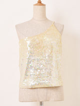 スパンコール ワンショルダートップス