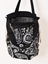 【2色展開】ジャガード ニット 巾着バッグ