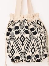 【2色展開】ジャガード ニット 巾着バッグ