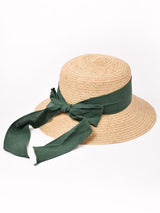 【2色展開】リネンリボン ストローハット