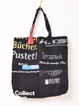 Emerald Motelリメイク パッチワークトートバッグ ブラック