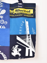 Emerald Motelリメイク パッチワークトートバッグ ネイビー