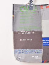 Emerald Motelリメイク パッチワークトートバッグ グレー