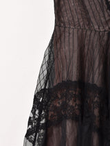 50's〜60's Black Lace Sleeveless Dress