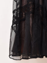 50's〜60's Black Lace Sleeveless Dress