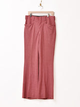 ヘリンボーン柄 ロング フレアパンツ W34