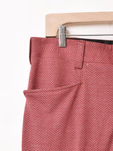 ヘリンボーン柄 ロング フレアパンツ W34