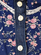 70's Made in USA ”GUNNE SAX" 長袖 デニム プレーリードレス