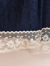 70's Made in USA ”GUNNE SAX" 長袖 デニム プレーリードレス