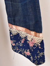 70's Made in USA ”GUNNE SAX" 長袖 デニム プレーリードレス