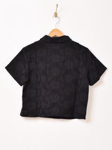 【2色展開】Meridian 織り柄 チャイナボタン 半袖シャツ