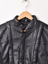 スタンドカラー デザイン レザーベスト