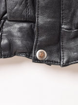 スタンドカラー デザイン レザーベスト