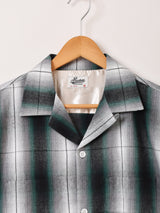 Backers 長袖 シャドウチェック オープンカラーシャツ
