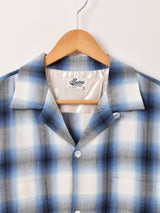 【2色展開】Backers 長袖 シャドウチェック オープンカラーシャツ